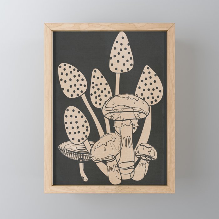 Abstract Mushrooms 1 Mini Art Print Gallery Image 1