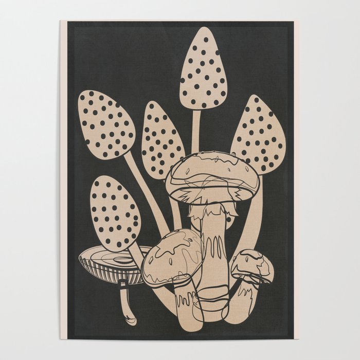 Abstract Mushrooms 1 Poster Gallery Image 4