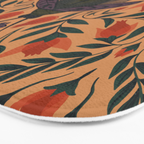 Beetle and Butterfly Botanical Design Bath Mat Gallery Image 3