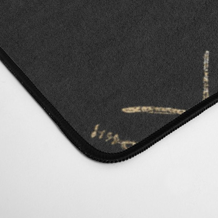 Vintage Gold Honey Bee Black Pattern Desk Mat Gallery Image 4