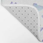 Lilac aqua blue watercolor hand painted butterfly Bath Mat Gallery Image 2