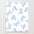 Lilac aqua blue watercolor hand painted butterfly Notebook Gallery Image 4