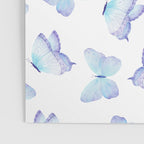 Lilac aqua blue watercolor hand painted butterfly Poster Gallery Image 3