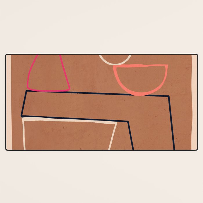 Modern Abstract Minimal Shapes 62 Desk Mat Gallery Image 3