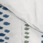 Navy Blue And Sage Green on White Comforter Gallery Image 4