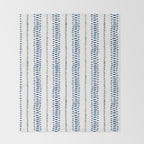 Navy Blue And Sage Green on White Throw Blanket Gallery Image 2