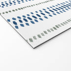 Navy Blue And Sage Green on White Welcome Mat Gallery Image 2