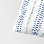 Navy Blue And Sage Green on White Pillow Sham Gallery Image 4