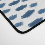 Navy Blue And Sage Green on White Desk Mat Gallery Image 4