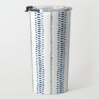 Navy Blue And Sage Green on White Travel Mug Gallery Image 3