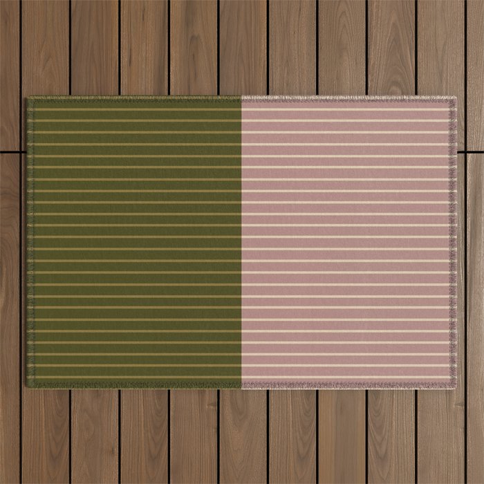 Color Block Lines XXXIV Outdoor Rug Gallery Image 1