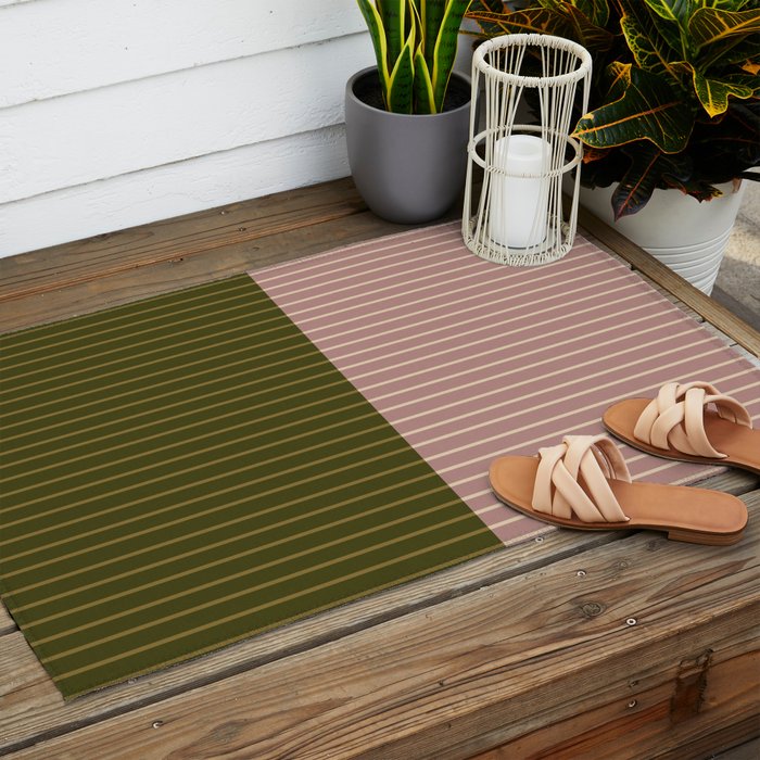 Color Block Lines XXXIV Outdoor Rug Gallery Image 2