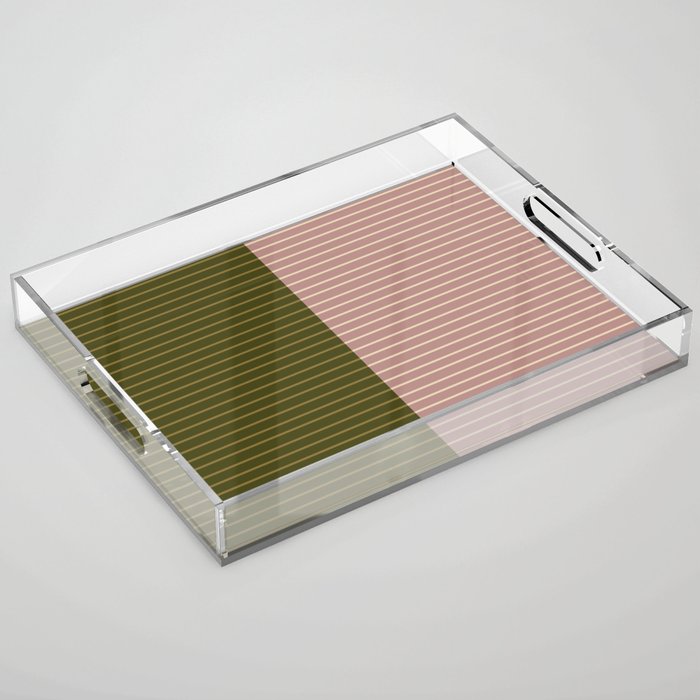 Color Block Lines XXXIV Acrylic Tray Gallery Image 1