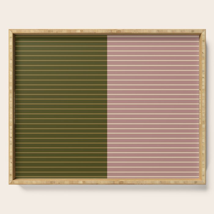 Color Block Lines XXXIV Serving Tray Gallery Image 1