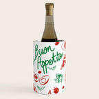Buon Appetito Italian Food Doodles Illustration Wine Chiller Gallery Image 1