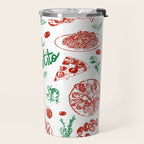 Buon Appetito Italian Food Doodles Illustration Travel Mug Gallery Image 2