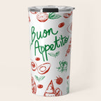 Buon Appetito Italian Food Doodles Illustration Travel Mug Gallery Image 1