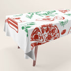 Buon Appetito Italian Food Doodles Illustration Tablecloth Gallery Image 1