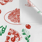 Buon Appetito Italian Food Doodles Illustration Wall Tapestry Gallery Image 3