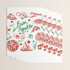 Buon Appetito Italian Food Doodles Illustration Wrapping Paper Gallery Image 3