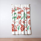 Buon Appetito Italian Food Doodles Illustration Window Curtain Gallery Image 3