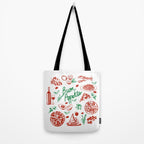 Buon Appetito Italian Food Doodles Illustration Tote Bag Gallery Image 2