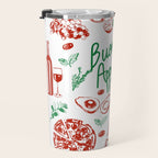 Buon Appetito Italian Food Doodles Illustration Travel Mug Gallery Image 3