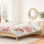 Buon Appetito Italian Food Doodles Illustration Duvet Cover Gallery Image 2