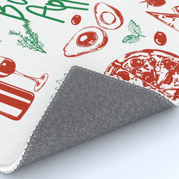 Buon Appetito Italian Food Doodles Illustration Rug Gallery Image 4