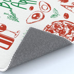 Buon Appetito Italian Food Doodles Illustration Rug Gallery Image 4