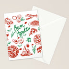 Buon Appetito Italian Food Doodles Illustration Stationery Card Gallery Image 2