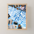 Girls Just Want to Go to a Bookstore Mini Art Print Gallery Image 1
