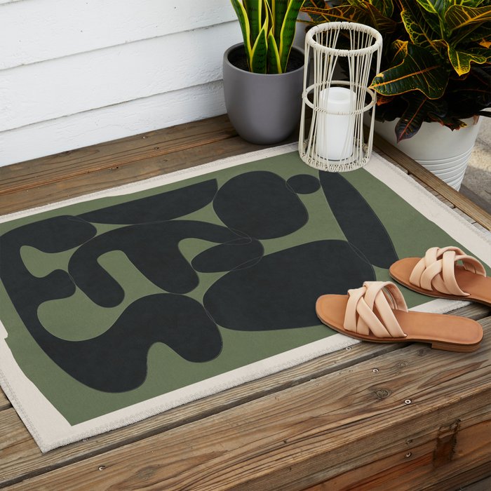 Modern Abstract Art 27 Outdoor Rug Gallery Image 2
