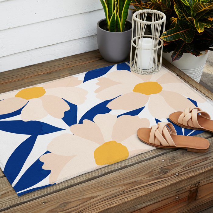 Freya's flower Outdoor Rug Gallery Image 2