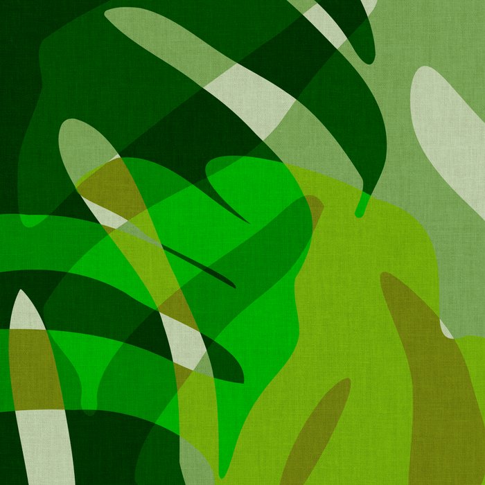 monstera leaf greenery minimal cut outs composition Coffee Mug Gallery Image 2