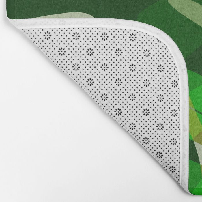 monstera leaf greenery minimal cut outs composition Bath Mat Gallery Image 2