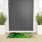 monstera leaf greenery minimal cut outs composition Welcome Mat Gallery Image 3