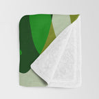 monstera leaf greenery minimal cut outs composition Throw Blanket Gallery Image 3