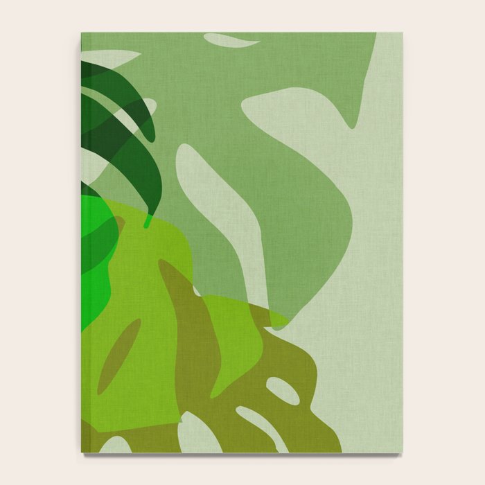 monstera leaf greenery minimal cut outs composition Notebook Gallery Image 4