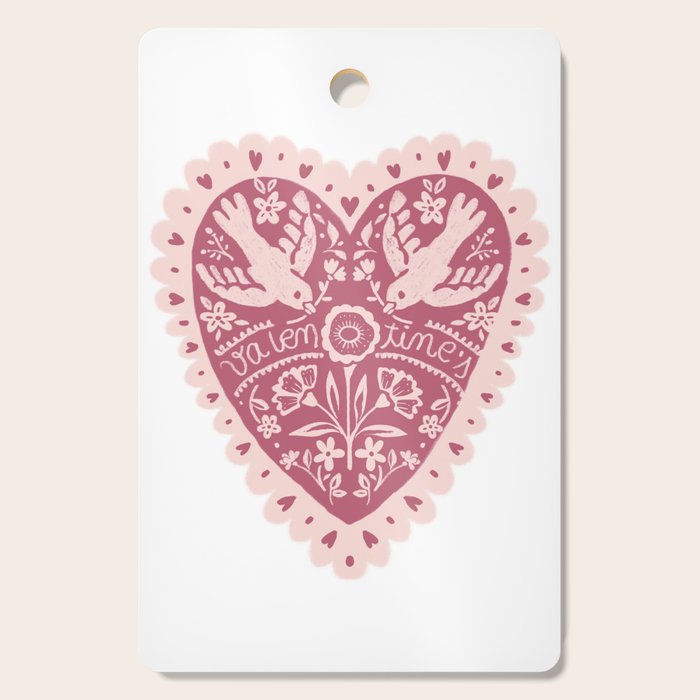 Handmade Valentines heart Cutting Board Gallery Image 1