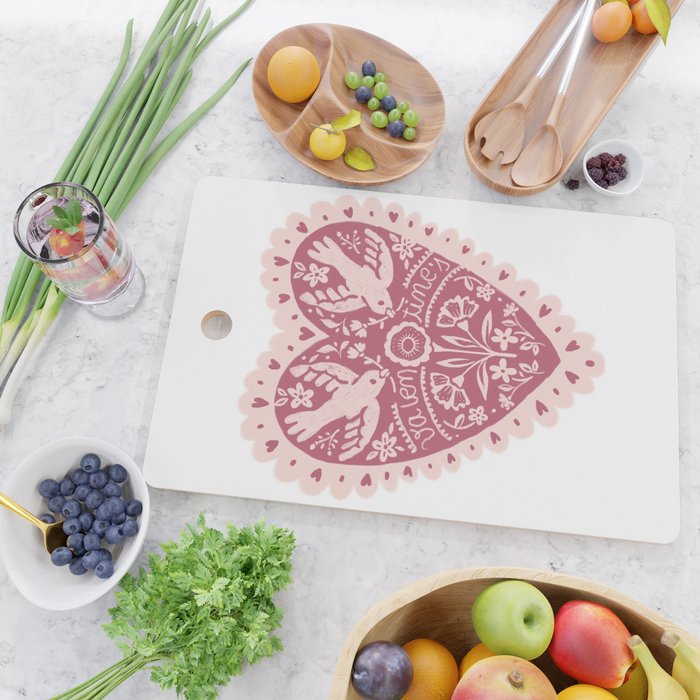 Handmade Valentines heart Cutting Board Gallery Image 2