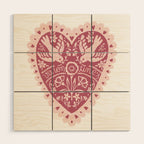 Handmade Valentines heart Wood Wall Art Gallery Image 1