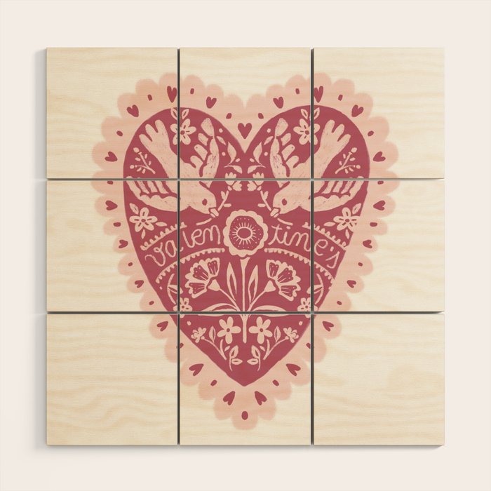Handmade Valentines heart Wood Wall Art Gallery Image 1