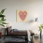 Handmade Valentines heart Wood Wall Art Gallery Image 2