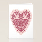 Handmade Valentines heart Stationery Card Gallery Image 2