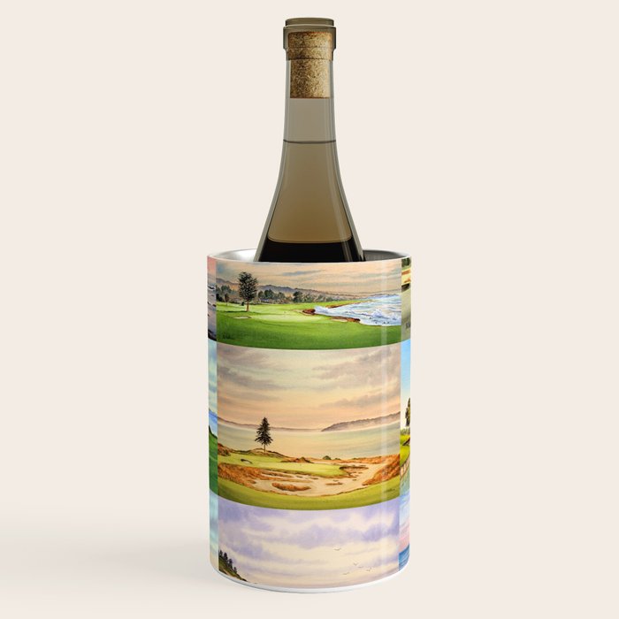 Famous Golf Courses In The USA Collage Wine Chiller Gallery Image 1