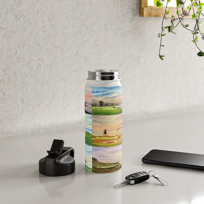 Famous Golf Courses In The USA Collage Water Bottle Gallery Image 4