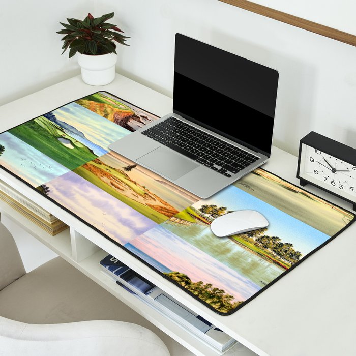 Famous Golf Courses In The USA Collage Desk Mat Gallery Image 2