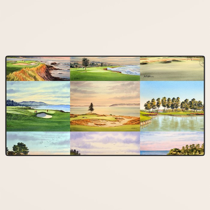 Famous Golf Courses In The USA Collage Desk Mat Gallery Image 3