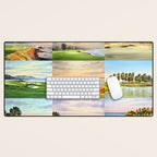 Famous Golf Courses In The USA Collage Desk Mat Gallery Image 1